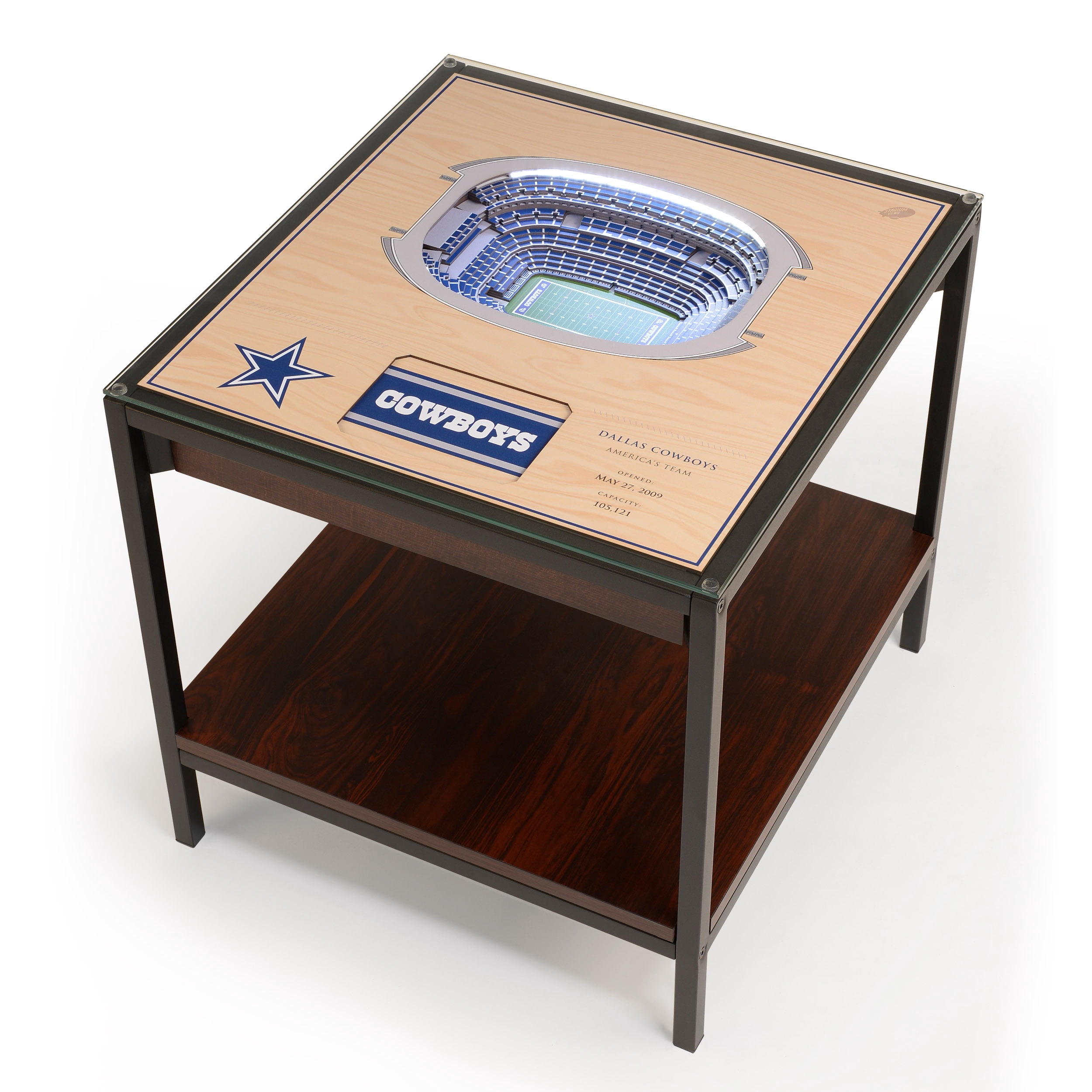 Dallas Cowboys 25-Layer StadiumViews Lighted End Table
