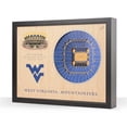 thumbnail image 1 of YouTheFan NCAA WV Mountaineers BB 25-Layer Stadiumview Wall Art, 1 of 5