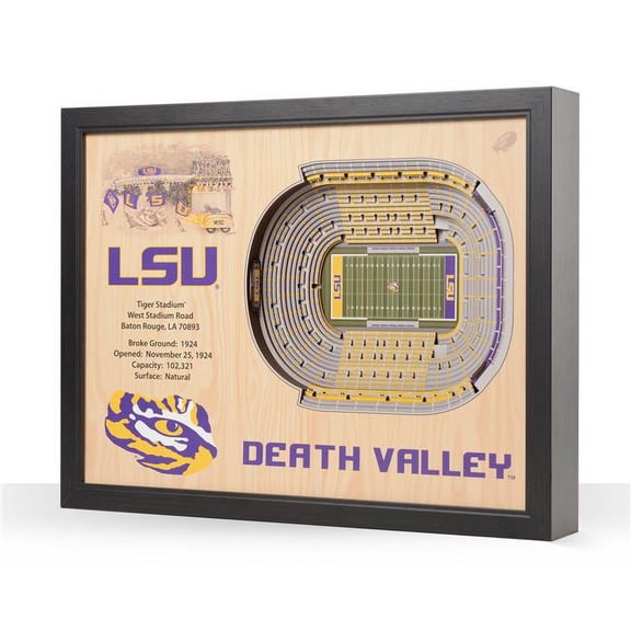 YouTheFan NCAA LSU Tigers FB 25-Layer Stadiumview Wall Art