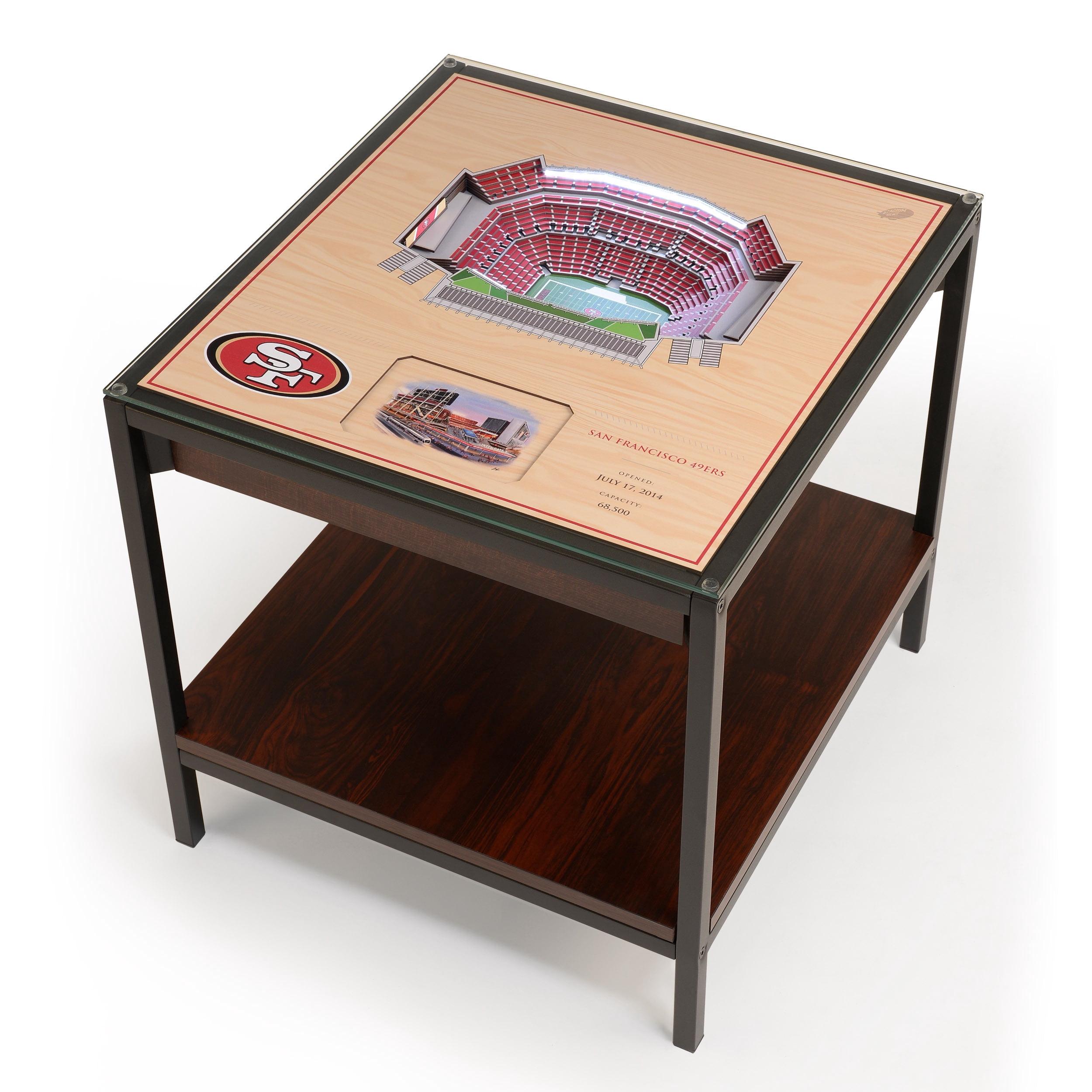 San Francisco 49ers 25-Layer StadiumViews Lighted End Table
