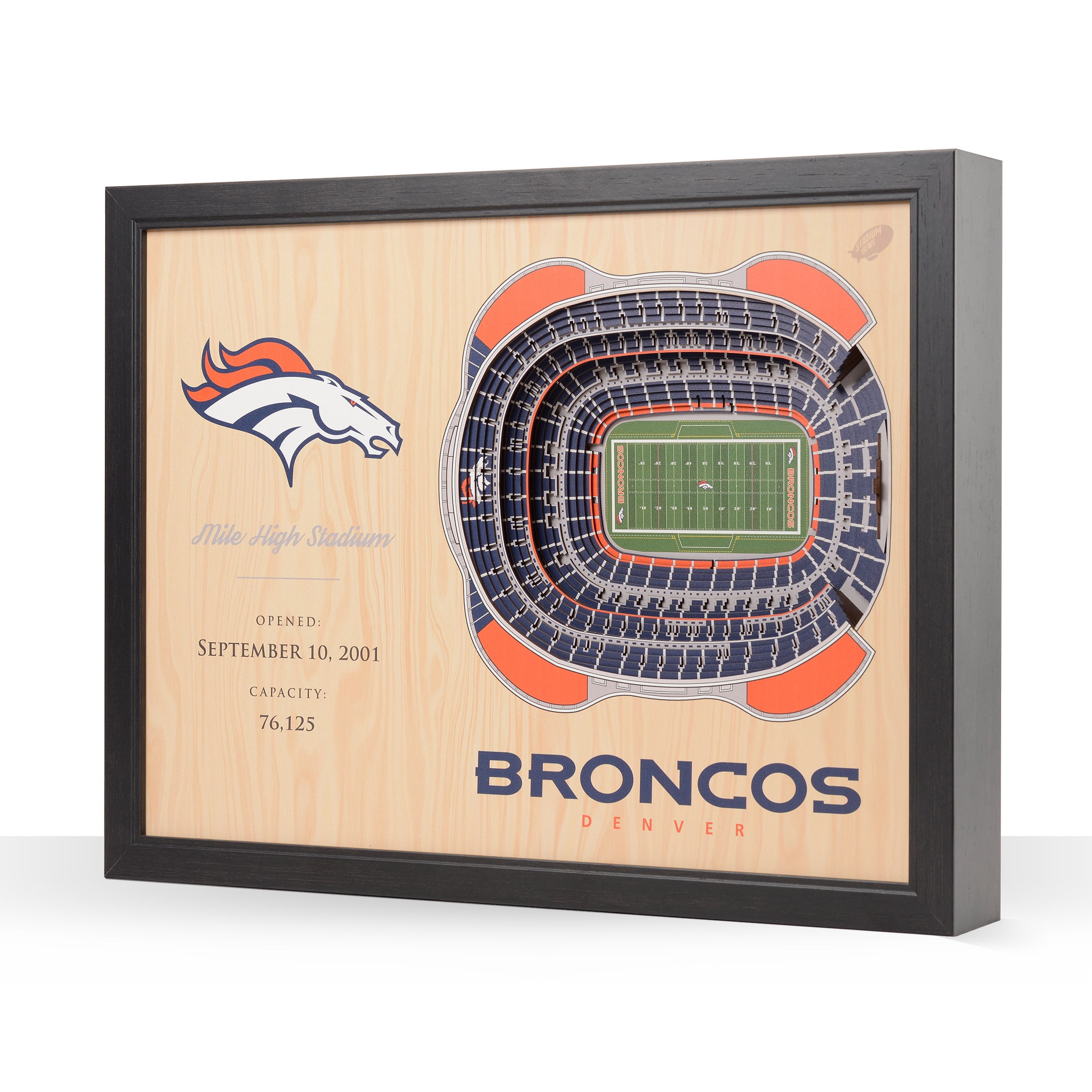 YouTheFan NFL Denver Broncos 25-layer Stadiumview Wall Art