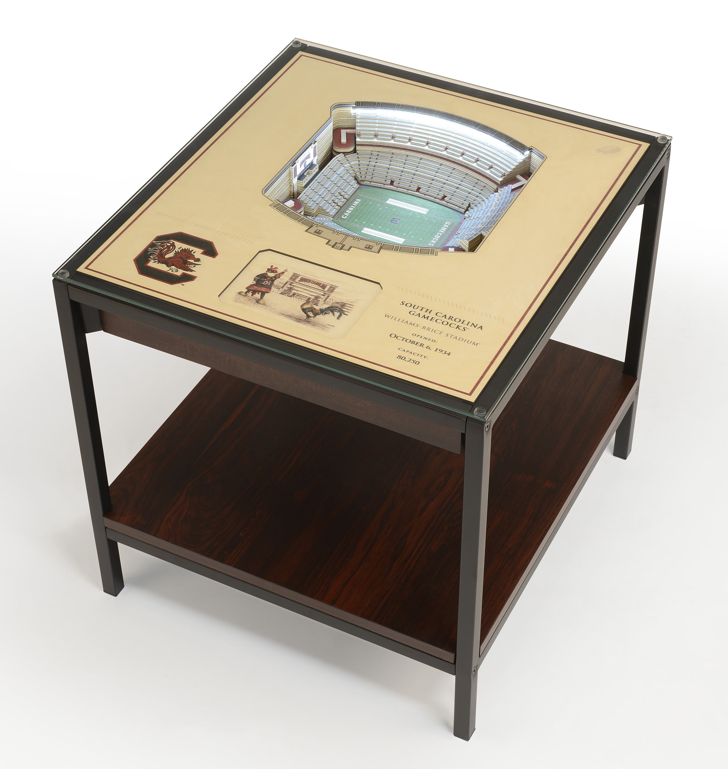 South Carolina Gamecocks 25-Layer StadiumViews Lighted End Table