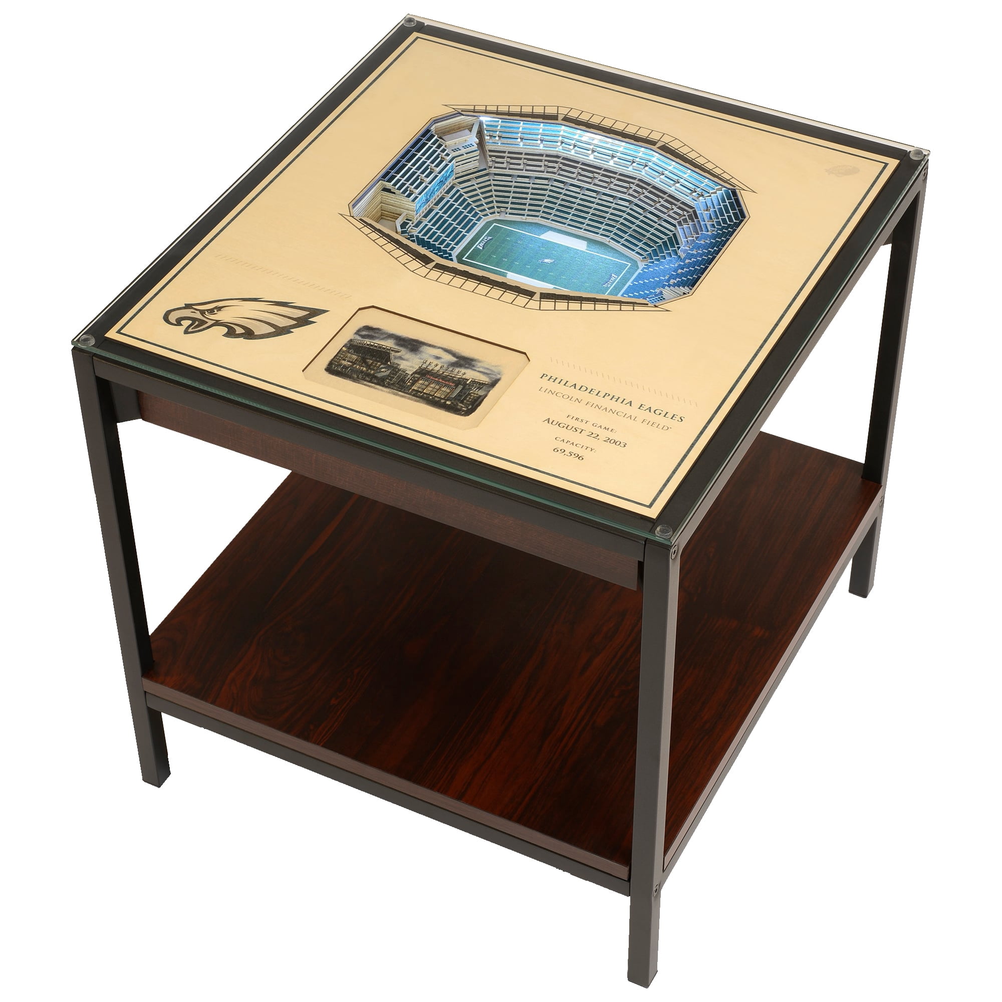 IDNA Philadelphia Eagles 25-Layer StadiumView Lighted End Table