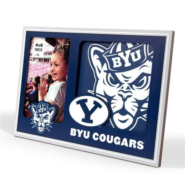 YouTheFan 4629437 Brigham Young University Cougars 3D Logo Picture Frame
