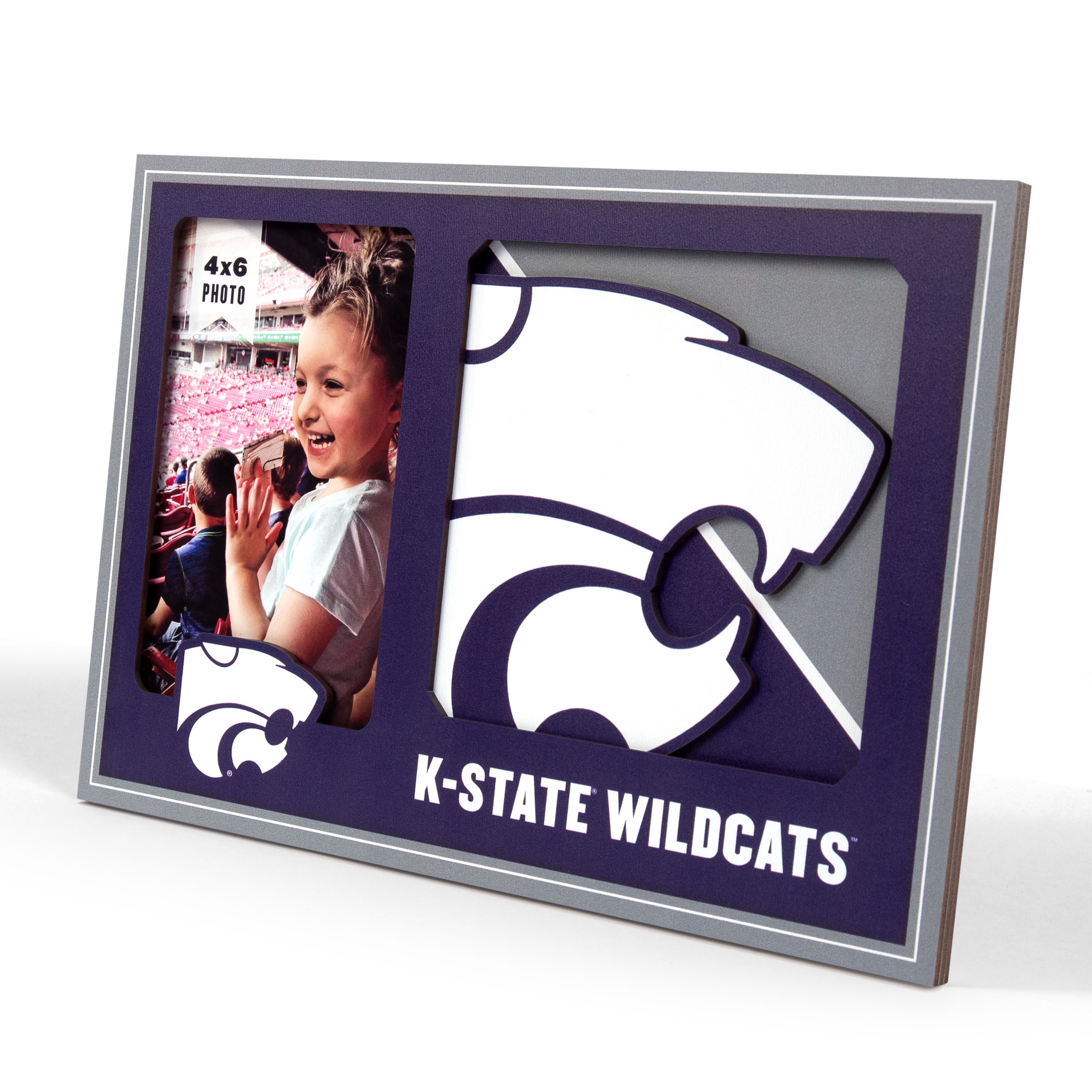 Kansas State Wildcats 3D Logo Picture Frame