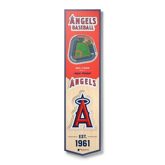 YouTheFan MLB Angels 8x32 Stadium View Banner