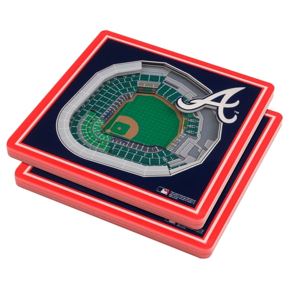 Blue Atlanta Braves 3D StadiumViews Coasters
