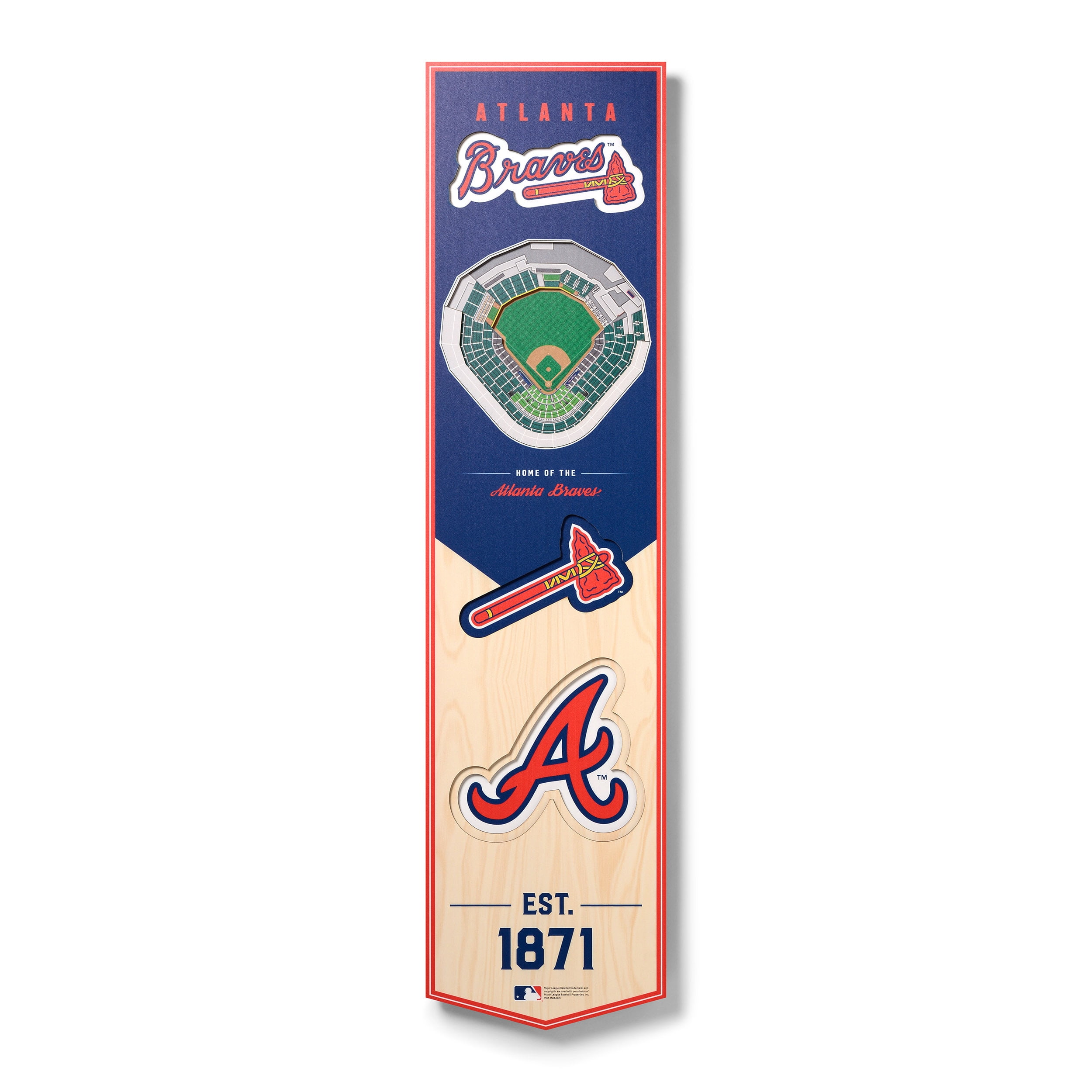 Baseball Game Atlanta Braves Stadium Store Atlanta Braves 8'' X 32