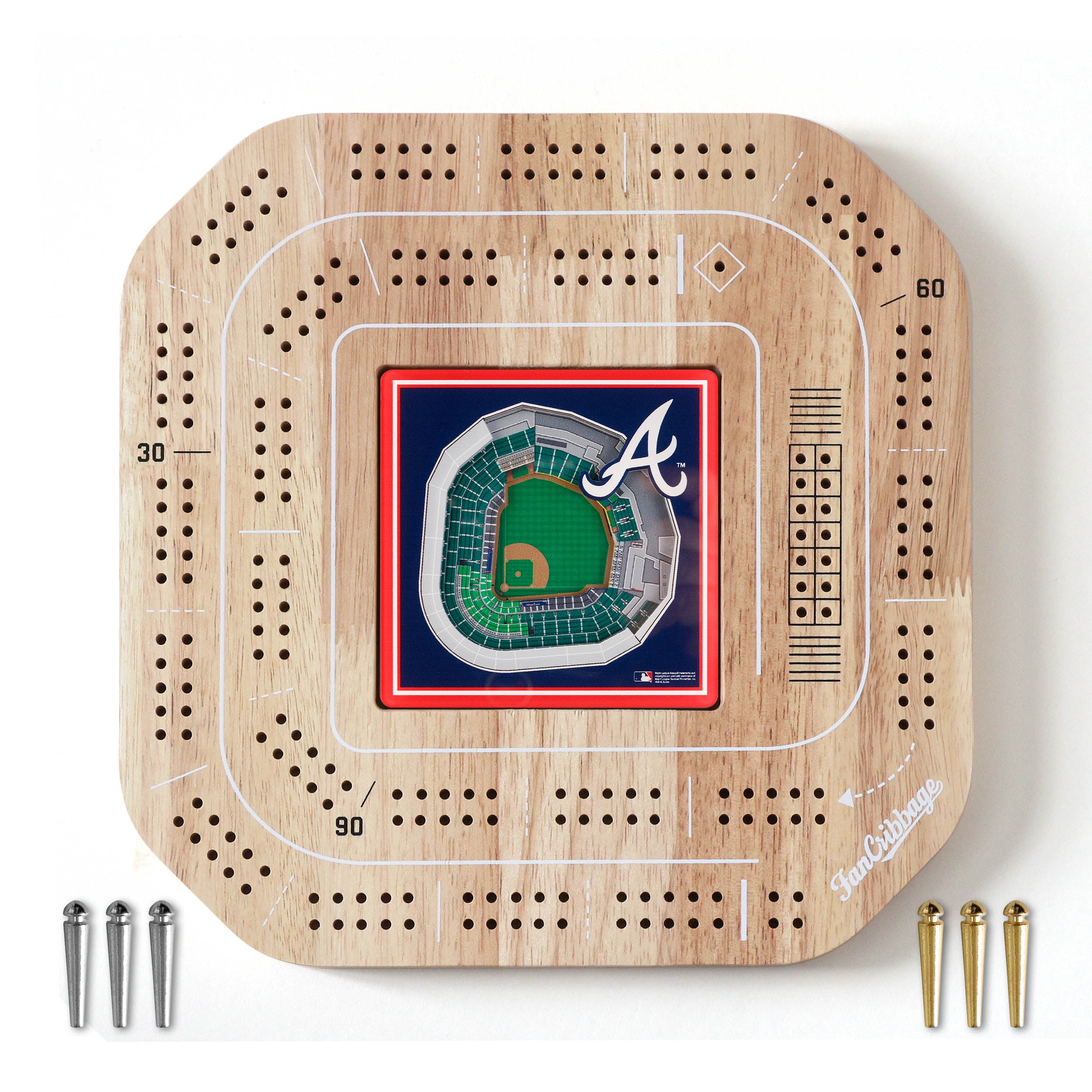 YouTheFan MLB Atlanta Braves Stadiumview Cribbage