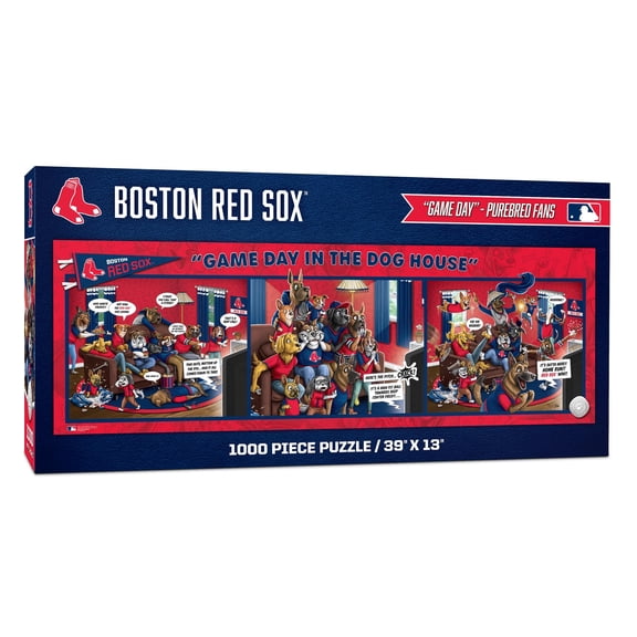 YouTheFan MLB Boston Red Sox Purebred Fans Gameday in the Dog House 1000PC Puzzle