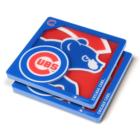 YouTheFan MLB Chicago Cubs 3D-LSC 3D Logo Series Coasters - Pack of 2