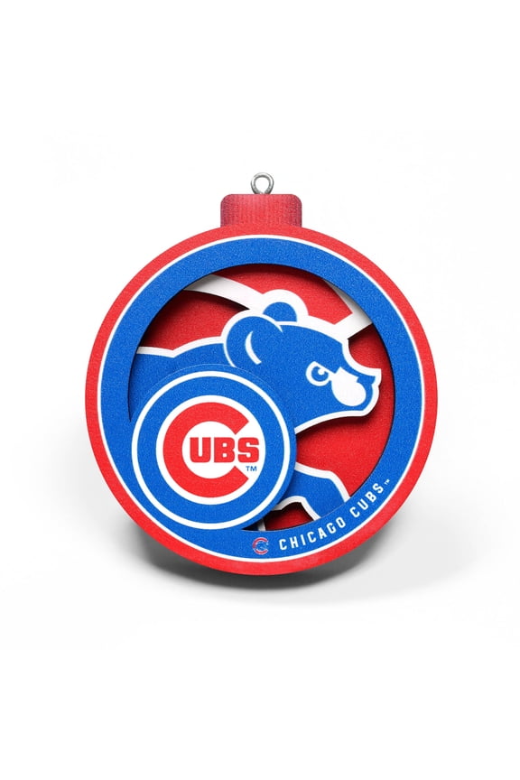 Chicago Cubs 3D Logo Series Ornament