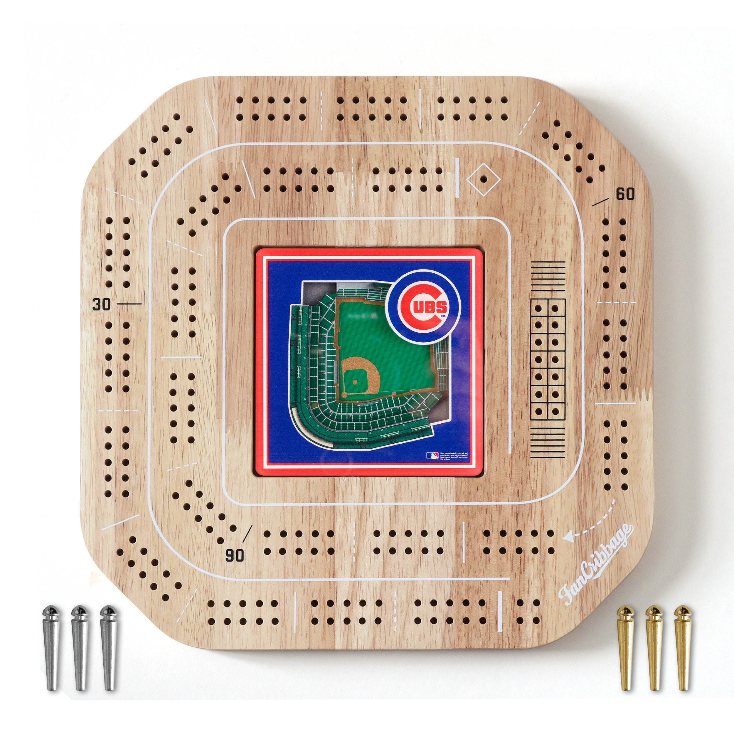 YouTheFan MLB Chicago Cubs Stadiumview Cribbage
