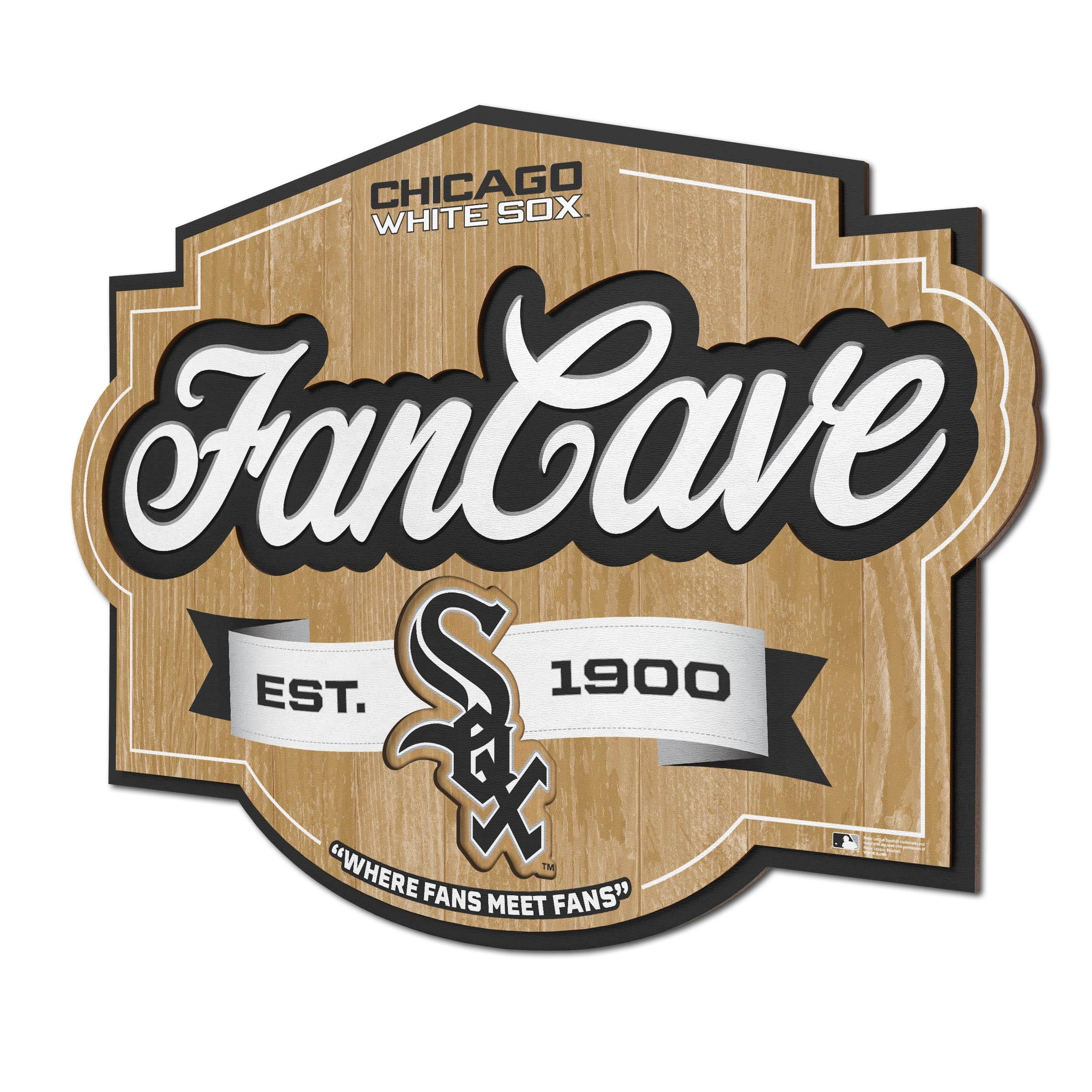 YouTheFan MLB Chicago White Sox Fan Cave Sign