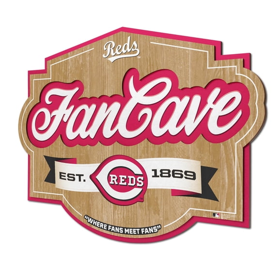 YouTheFan MLB Cincinnati Reds Fan Cave Sign