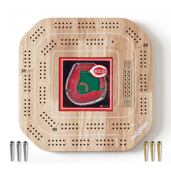 YouTheFan MLB Cincinnati Reds Stadiumview Cribbage