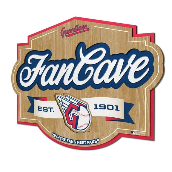 YouTheFan MLB Cleveland Guardians Fan Cave Sign