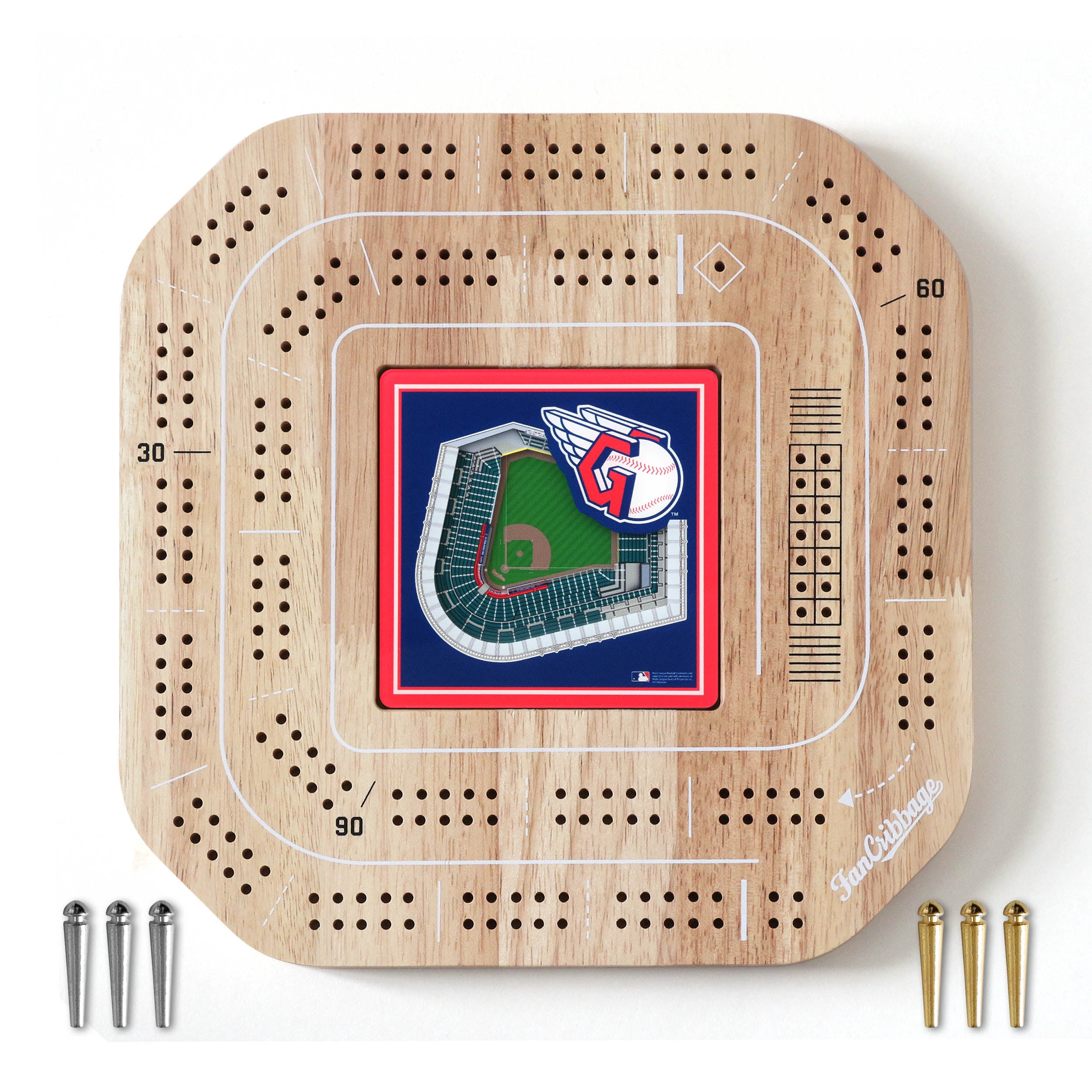 YouTheFan MLB Cleveland Guardians Stadiumview Cribbage