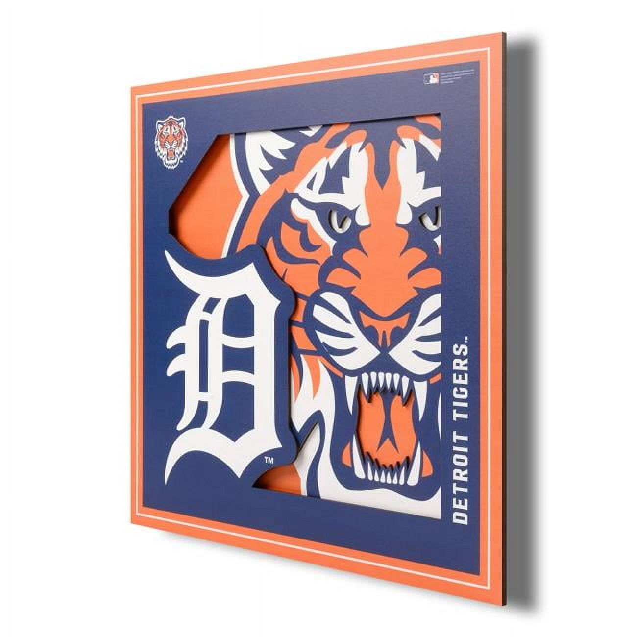 Detroit Tigers 12'' x 12'' 3D Logo Wall Art - Walmart.com