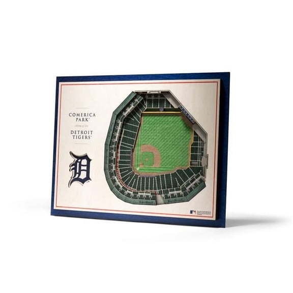 Detroit Tigers 17'' x 13'' 5-Layer 3D StadiumViews Wall Art