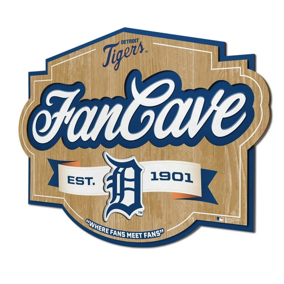 YouTheFan MLB Detroit Tigers Fan Cave Sign