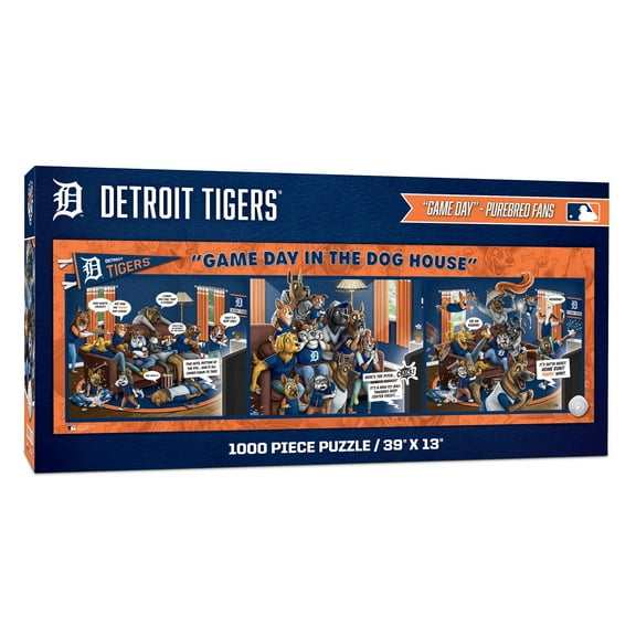 YouTheFan MLB Detroit Tigers Purebred Fans Gameday in the Dog House 1000PC Puzzle