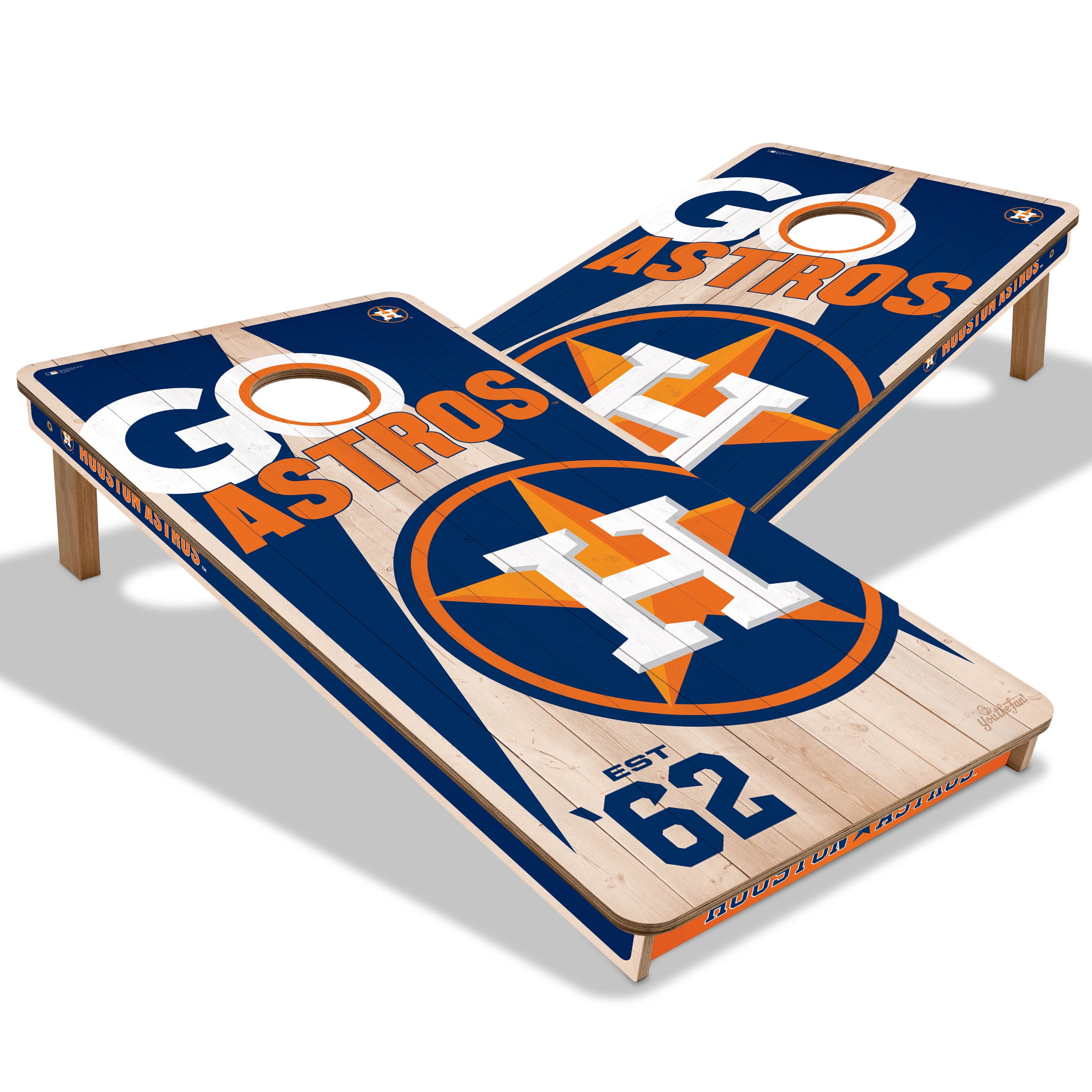 YouTheFan MLB Houston Astros 2' x 4' Cornhole Game No Bags