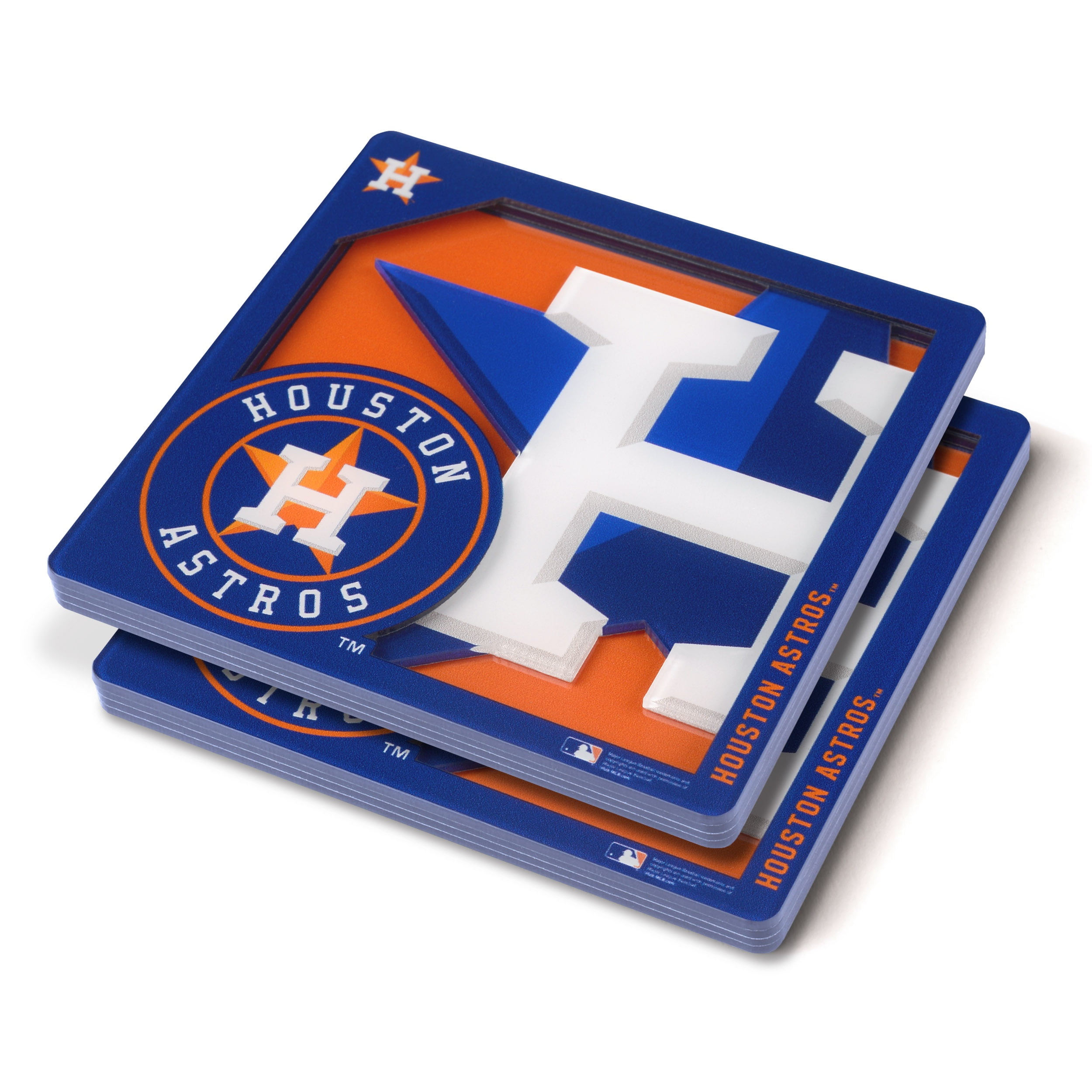 YouTheFan MLB Houston Astros 3D-LSC 3D Logo Series Coasters - Pack of 2