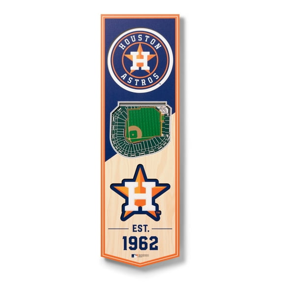 Houston Astros 6'' x 19'' 3D StadiumView Banner
