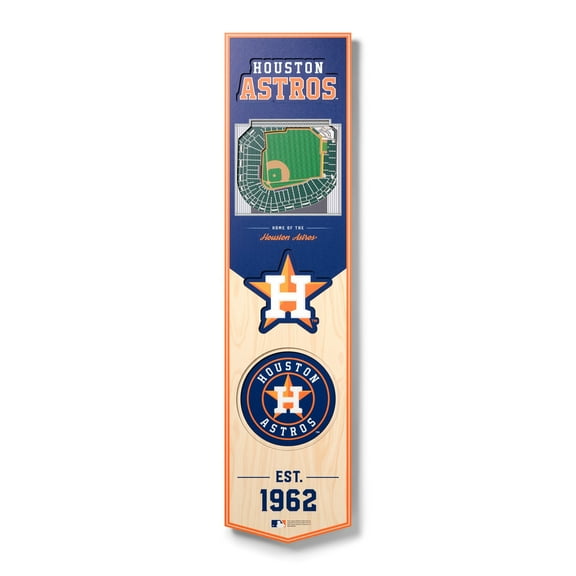 Houston Astros 8'' x 32'' 3D StadiumView Banner