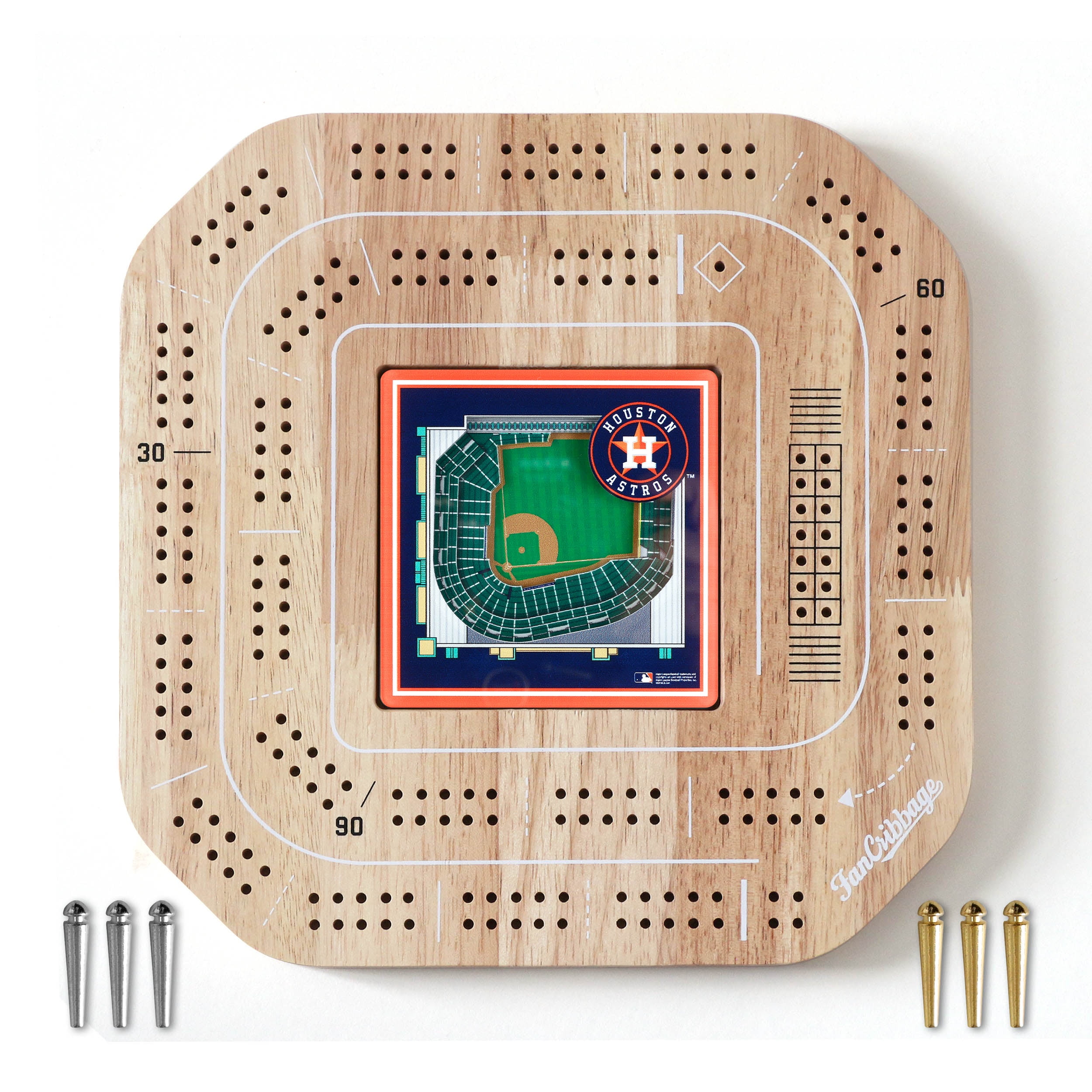 YouTheFan MLB Houston Astros Stadiumview Cribbage