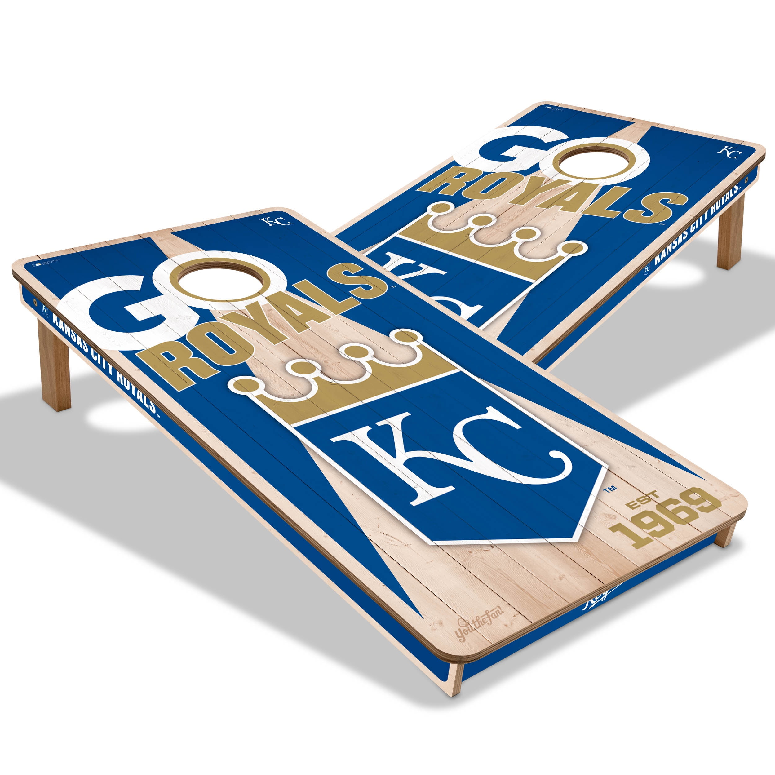 YouTheFan MLB Kansas City Royals 2' x 4' Cornhole Game No Bags