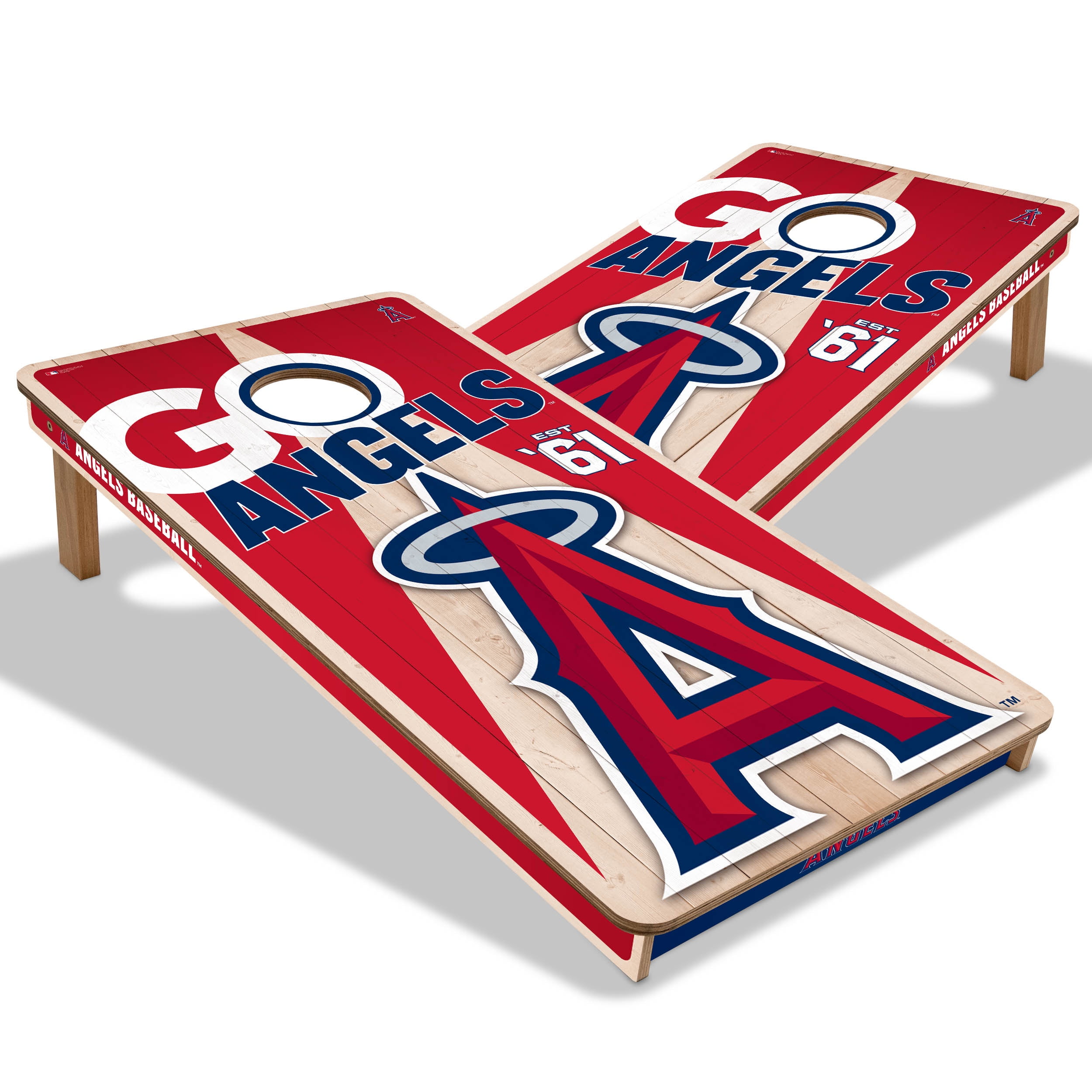 YouTheFan MLB Los Angeles Angels 2' x 4' Cornhole Game No Bags