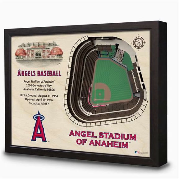 YouTheFan MLB Los Angeles Angels 25-layer Stadiumview Wall Art