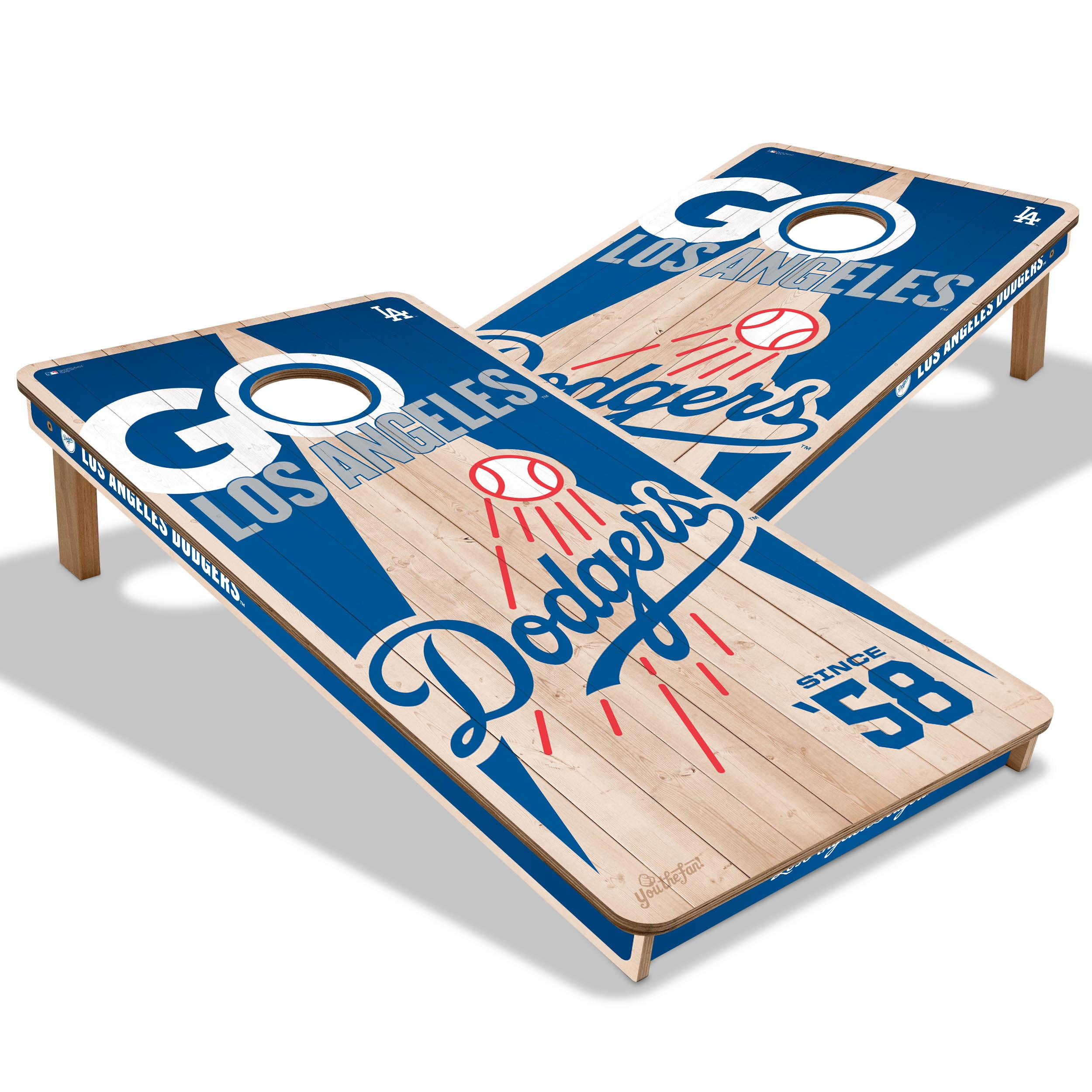 YouTheFan MLB Los Angeles Dodgers 2' x 4' Cornhole Game No Bags