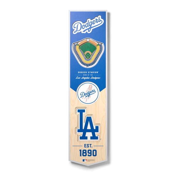 Dodgers 8'' x 32'' 3D StadiumView Banner