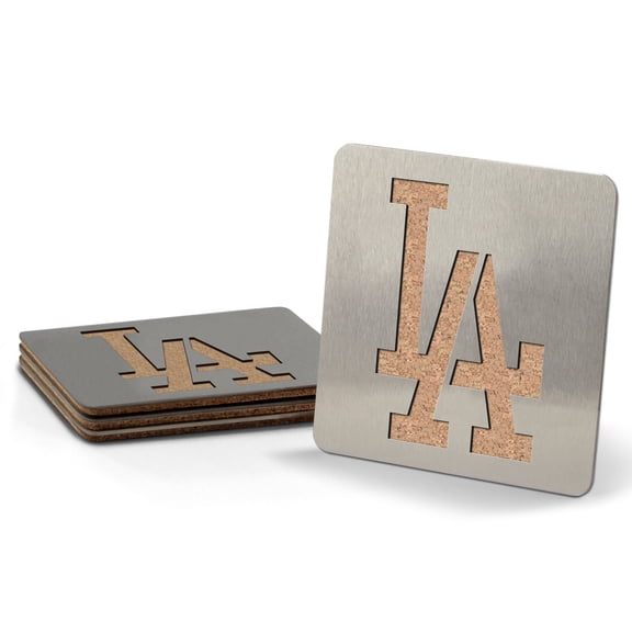 YouTheFan MLB Los Angeles Dodgers Boasters, 4-Piece Coaster Set