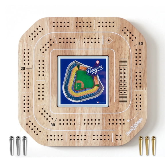 YouTheFan MLB Los Angeles Dodgers Stadiumview Cribbage