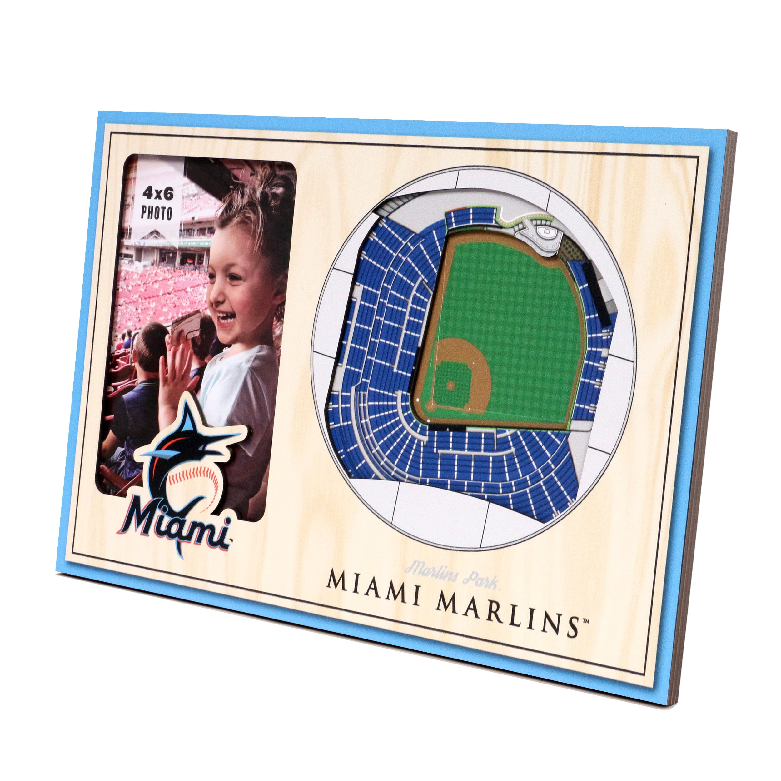 YouTheFan MLB Miami Marlins 3D StadiumView Picture Frame