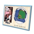 thumbnail image 1 of YouTheFan MLB Miami Marlins 3D StadiumView Picture Frame, 1 of 5