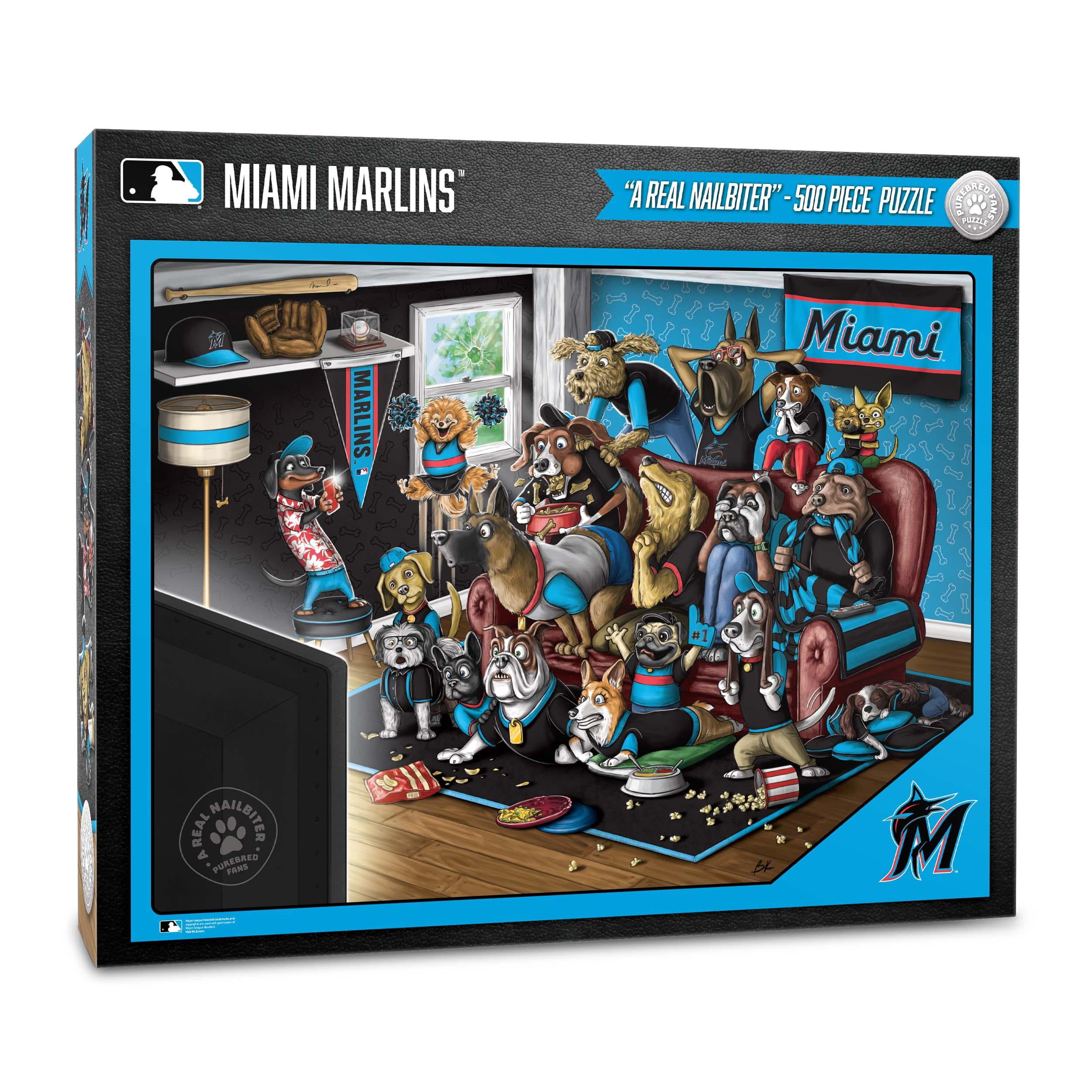 YouTheFan MLB Miami Marlins Purebred Fans Nailbiter Puzzle - 500 PC