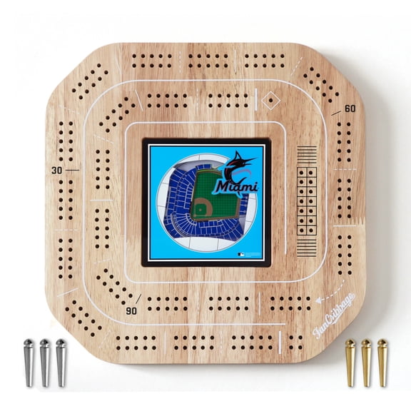 YouTheFan MLB Miami Marlins Stadiumview Cribbage