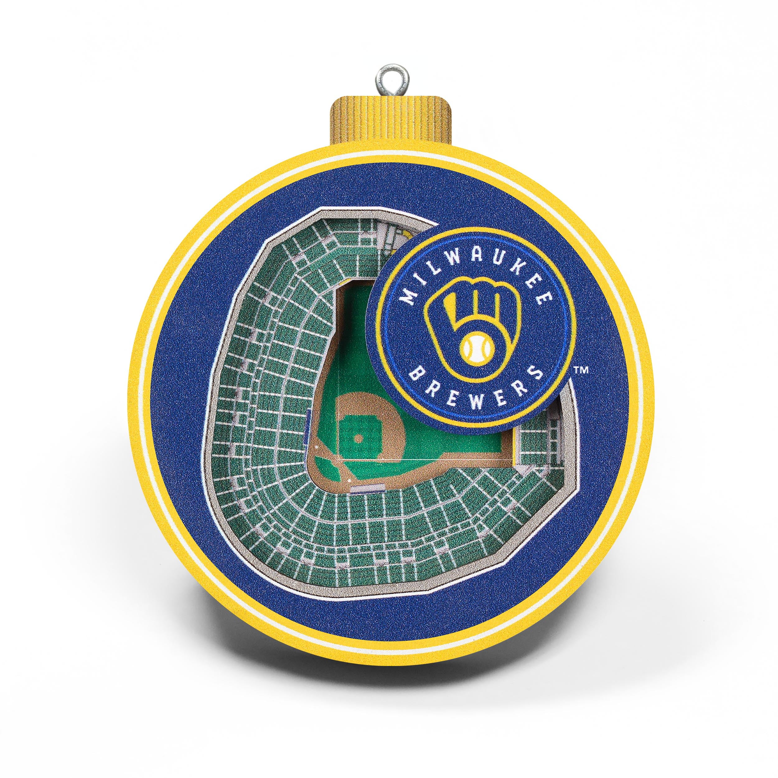 YouTheFan MLB Milwaukee Brewers 3D StadiumView Ornament