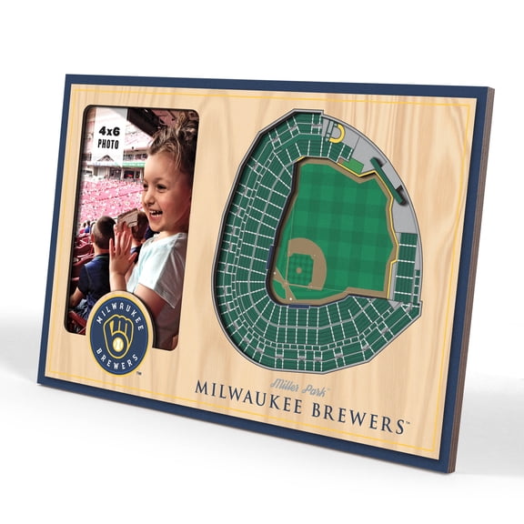 YouTheFan MLB Milwaukee Brewers 3D StadiumView Picture Frame