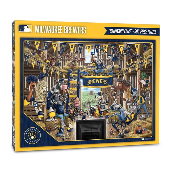 YouTheFan MLB Milwaukee Brewers Barnyard Fans Puzzle - 500 Piece