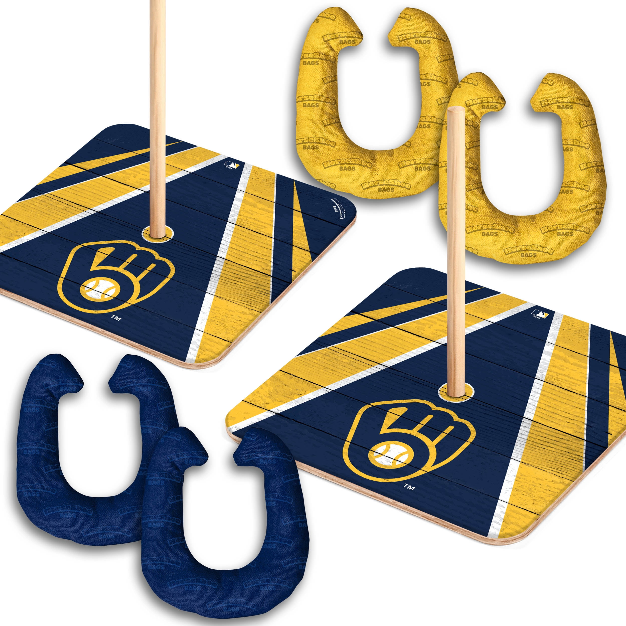 YouTheFan MLB Milwaukee Brewers Horseshoe Bags