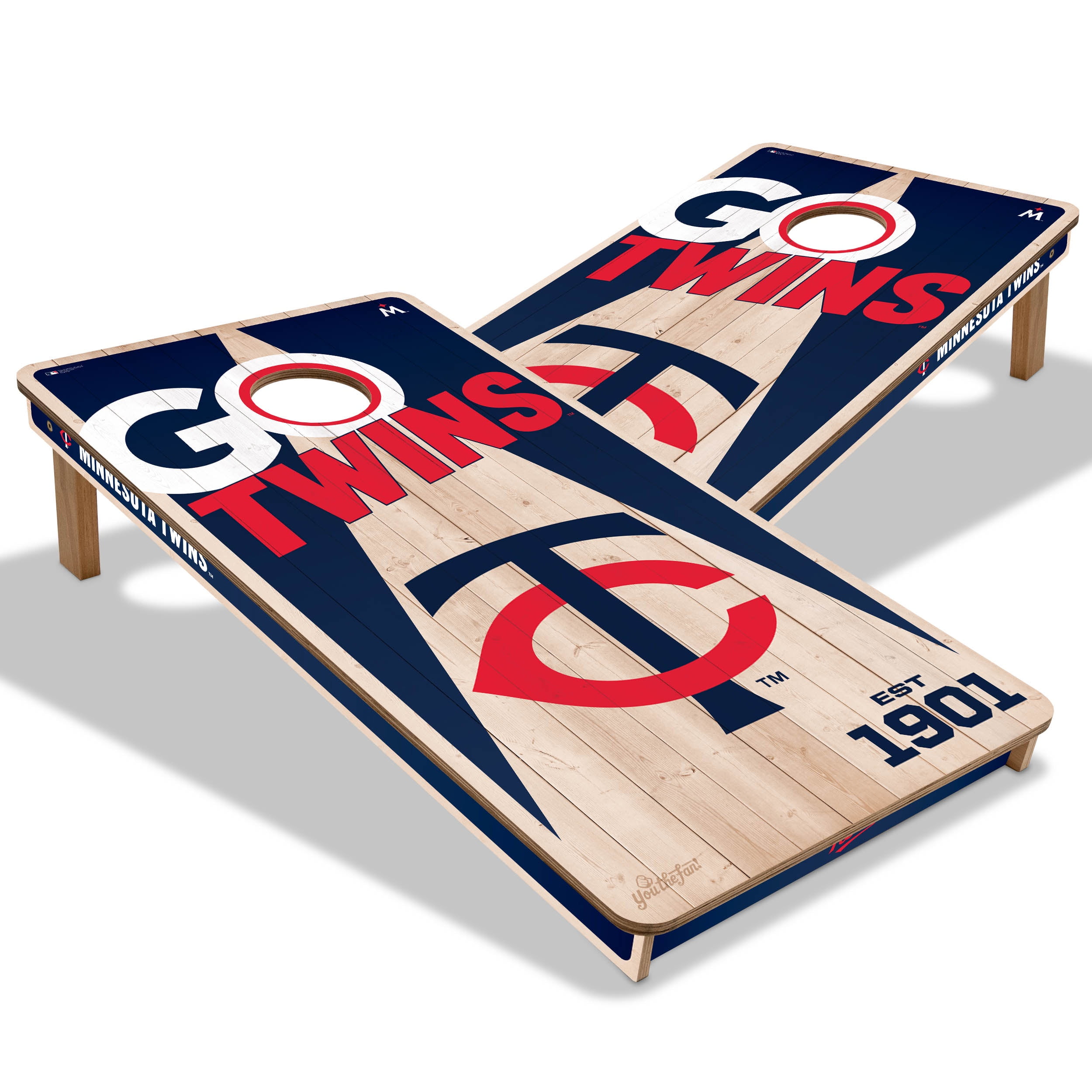 YouTheFan MLB Minnesota Twins 2' x 4' Cornhole Game No Bags