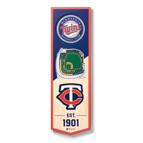 YouTheFan MLB Minnesota Twins 3D Stadium Banner 6x19