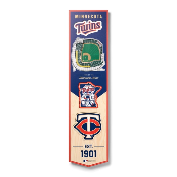 YouTheFan MLB Minnesota Twins 8x32 Stadium View Banner