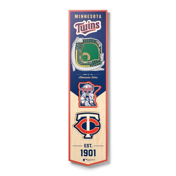 YouTheFan MLB Minnesota Twins 8x32 Stadium View Banner